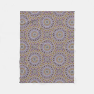 Mandala Of Yellow Roses Fleece Blanket