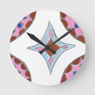 Mandala Oil Painting Art Print Round Clock