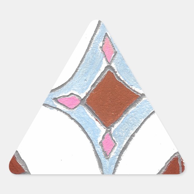 Mandala Oil Painting Art Print Triangle Sticker (Front)