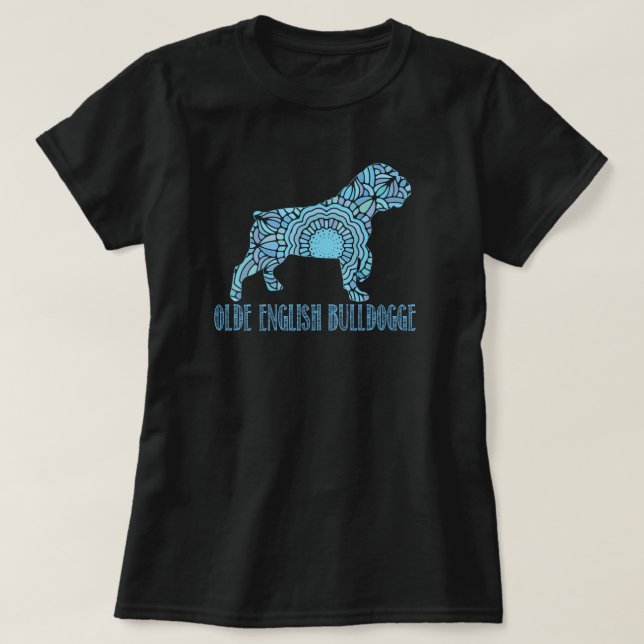 Mandala Olde English Bulldogge T-Shirt (Design Front)