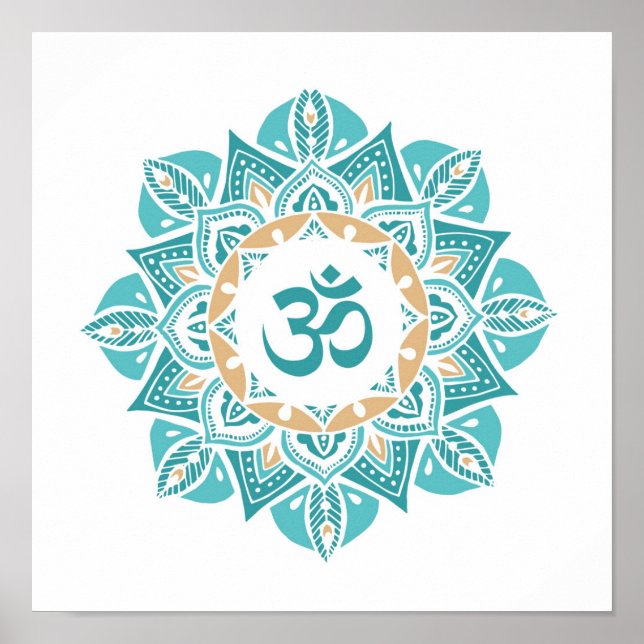 Mandala Om spiritual  Poster (Front)