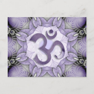 MANDALA OM - violet Postcard