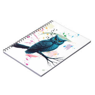 Mandala owl design notebook