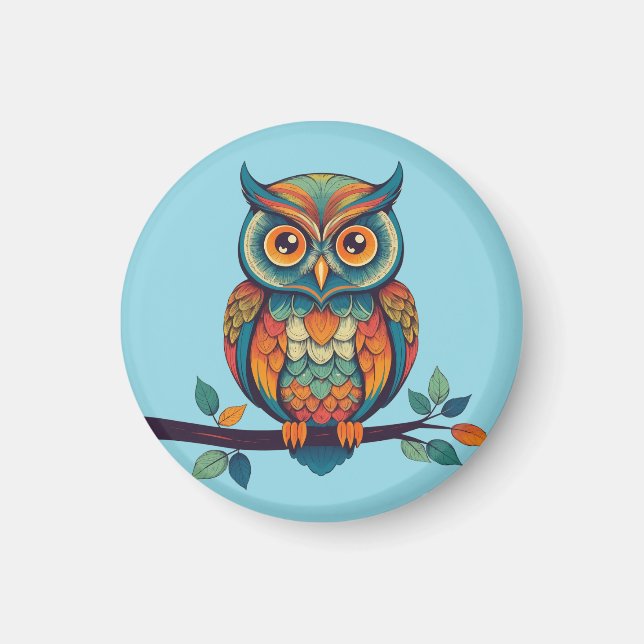 Mandala Owl Magnet (Front)