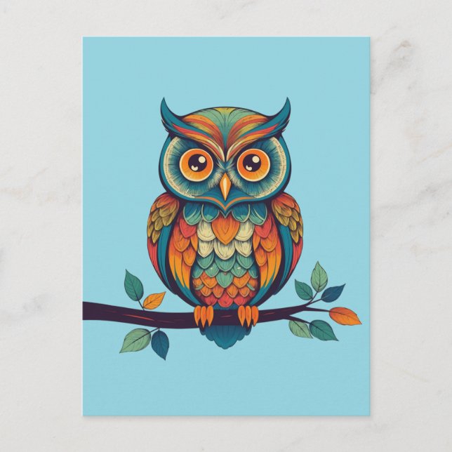 Mandala Owl Postcard (Front)