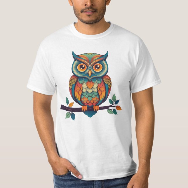 Mandala Owl T-Shirt (Front)