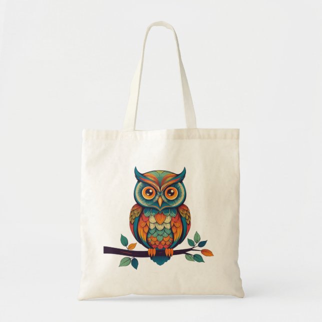 Mandala Owl Tote Bag (Front)