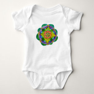Mandala Painting  Infant Creeper, White Baby Bodysuit