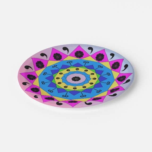 Mandala Paper Plate (Angled)