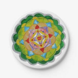 Mandala Party Paper Plates 7 in