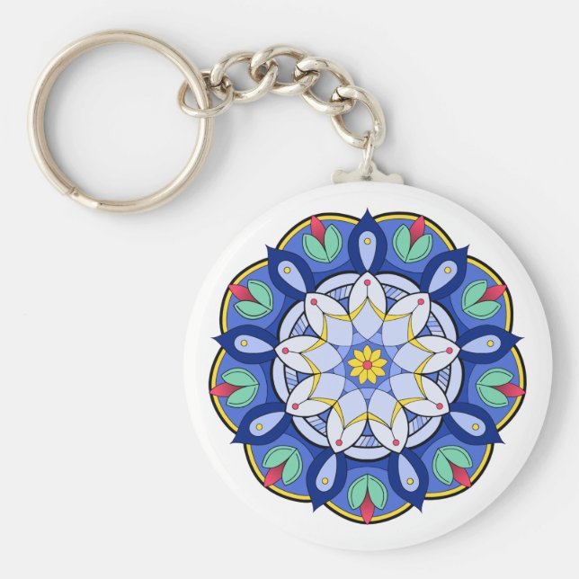 Mandala Pattern 01 Key Ring (Front)
