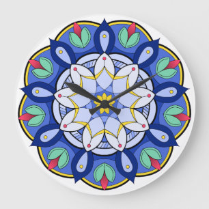 Mandala Pattern 01 Large Clock