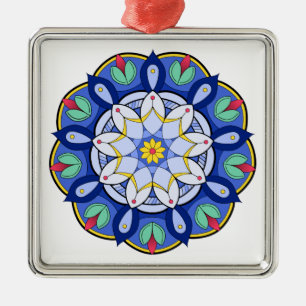 Mandala Pattern 01 Metal Tree Decoration