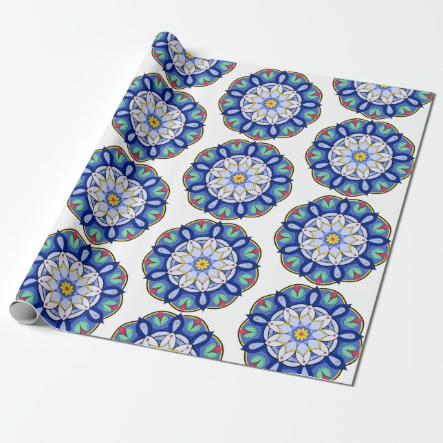 Mandala Pattern 01 Wrapping Paper (Unrolled)