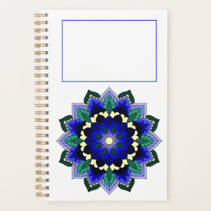 Mandala Pattern 02 in dark blue Planner