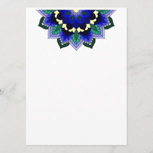 Mandala Pattern 02 in dark blue Program Programme