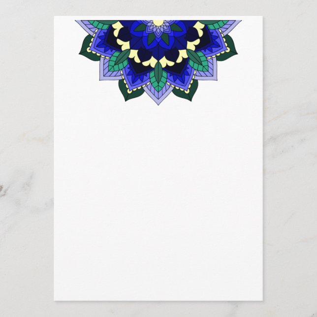 Mandala Pattern 02 in dark blue Program Programme (Front)