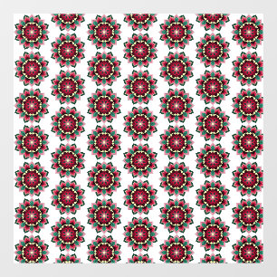 Mandala Pattern 02 in deep pink Window Cling