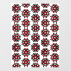 Mandala Pattern 02 in deep pink Window Cling