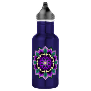 Mandala Pattern 02 in purple 532 Ml Water Bottle