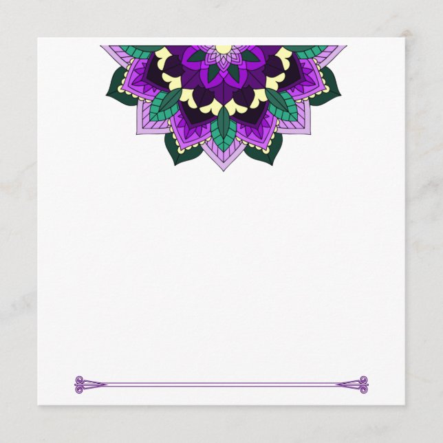 Mandala Pattern 02 in purple Program Programme (Front)
