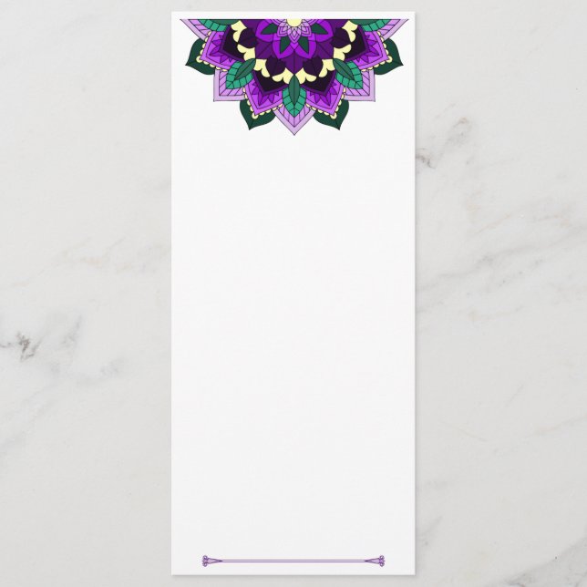 Mandala Pattern 02 in purple Program Programme (Front)