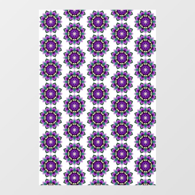 Mandala Pattern 02 in purple window cling (Sheet)