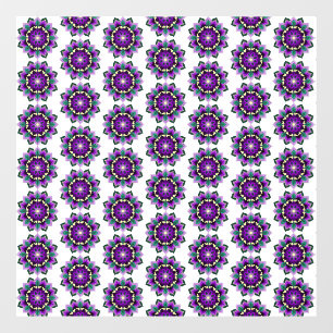 Mandala Pattern 02 in purple window cling
