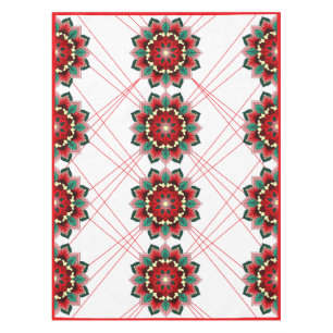 Mandala Pattern 02 in red Tablecloth
