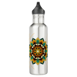 Mandala Pattern 02 in yellow & tan 710 Ml Water Bo Bottle