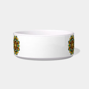 Mandala Pattern 02 in yellow & tan Bowl
