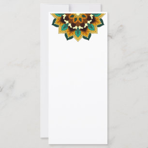 Mandala Pattern 02 in yellow & tan Card