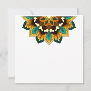 Mandala Pattern 02 in yellow & tan Card