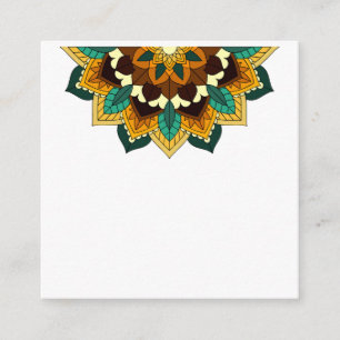 Mandala Pattern 02 in yellow & tan Enclosure Card