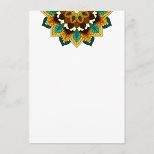 Mandala Pattern 02 in yellow & tan Enclosure Card