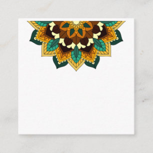 Mandala Pattern 02 in yellow & tan Enclosure Card