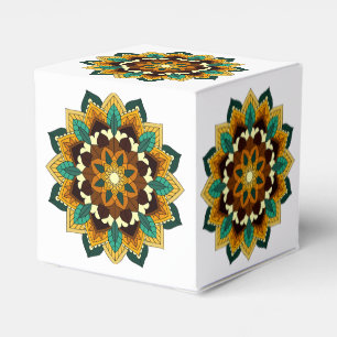 Mandala Pattern 02 in yellow & tan Favour Box