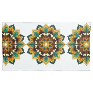 Mandala Pattern 02 in yellow & tan Pillowcase