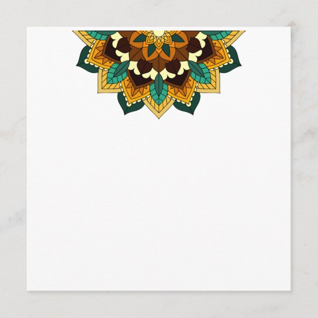 Mandala Pattern 02 in yellow & tan Programme (Front)