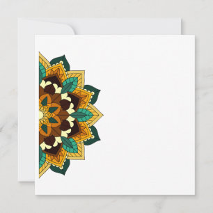 Mandala Pattern 02 in yellow & tan Save The Date