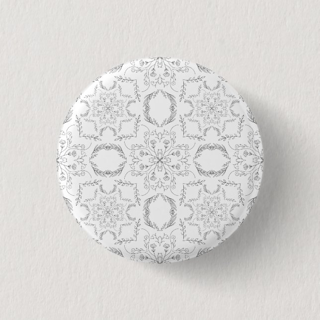 Mandala pattern 3 cm round badge (Front)