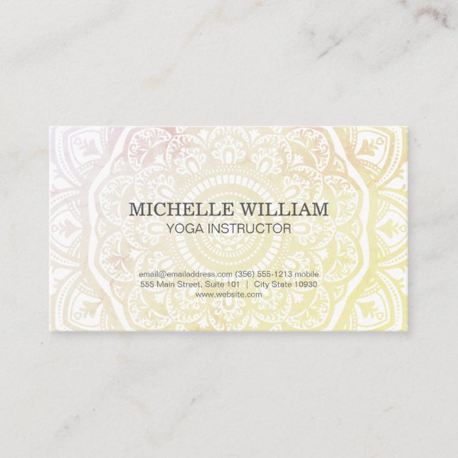 Mandala Pattern Business Card (Front)