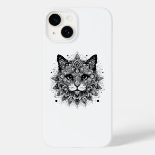 Mandala Pattern Cat Design Case-Mate iPhone 14 Case