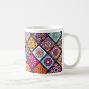 Mandala pattern colourful Moroccan Coffee Mug