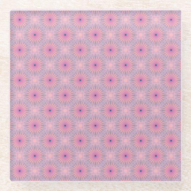Mandala Pattern Glass Coaster (Front)