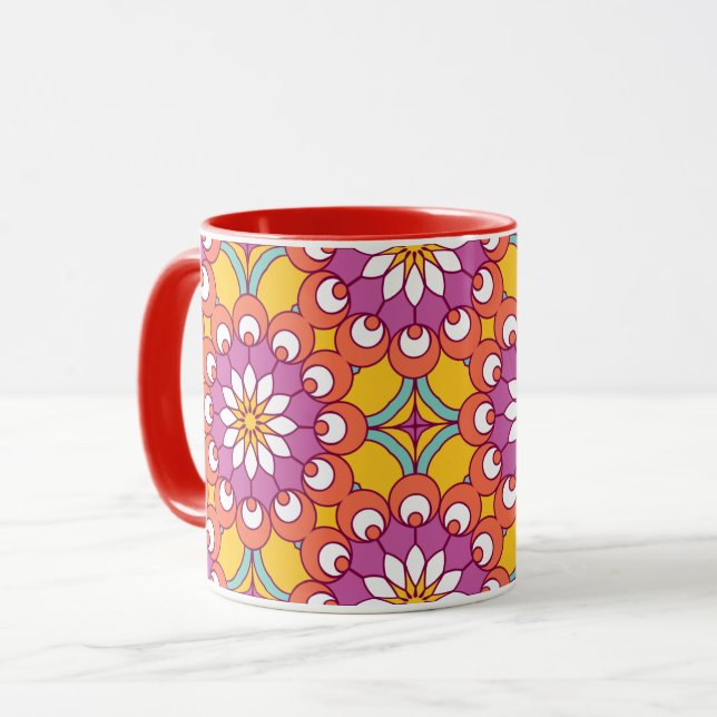 Mandala Pattern Mug (Front Left)