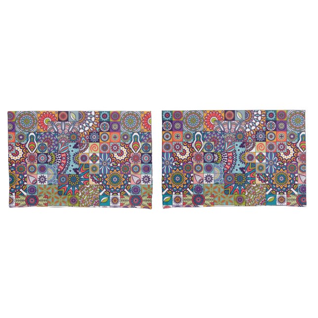 Mandala Pattern Pillowcase (Front-Set)
