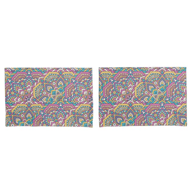 Mandala Pattern Pillowcase (Front-Set)