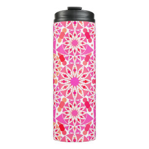 Mandala Pattern, Shades of Pink and Coral Thermal Tumbler