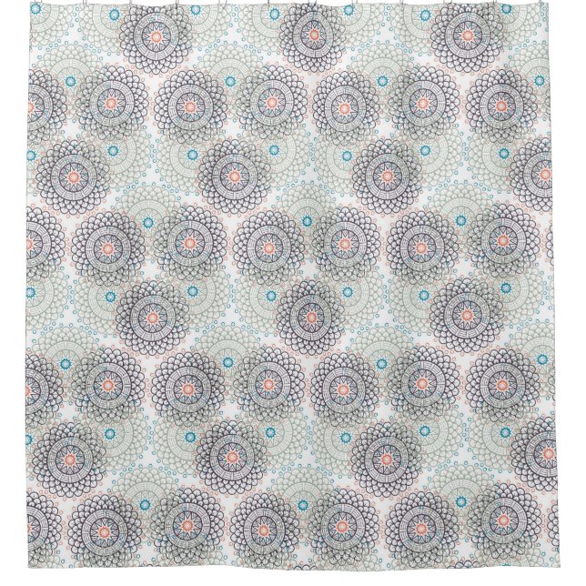 Mandala Pattern Shower Curtain (Front)
